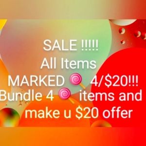 🍭4/$20 all items in my closet marked🍭